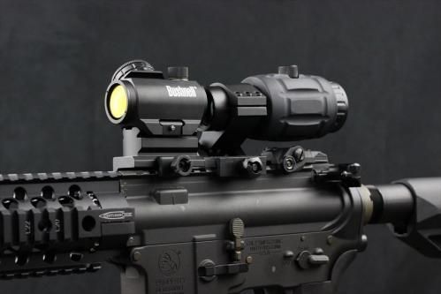 Комплект Коліматор Bushnell Optics TRS-26 3 МОА + Магніфер Bushnell Transition 3x24 00176 фото