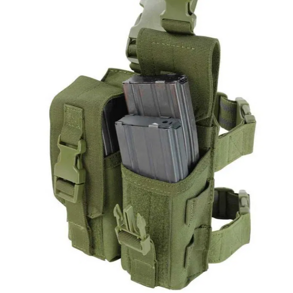 Стегновий підсумок під магазини CONDOR DROP LEG M4 MAG POUCH USA Олива 000271 фото