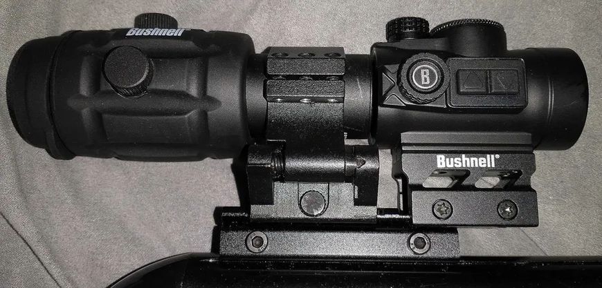 Комплект Коліматор Bushnell Optics TRS-26 3 МОА + Магніфер Bushnell Transition 3x24 00176 фото