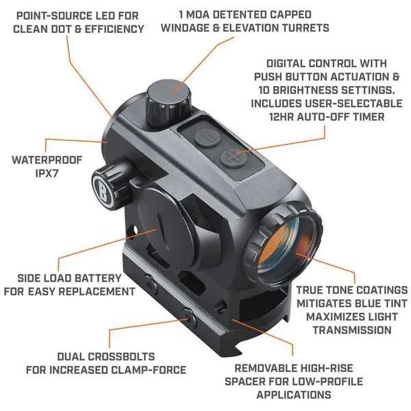 Комплект Коллиматор Bushnell Optics TRS125 3 МОА + Магнифер Bushnell Transition 3x24 00177 фото