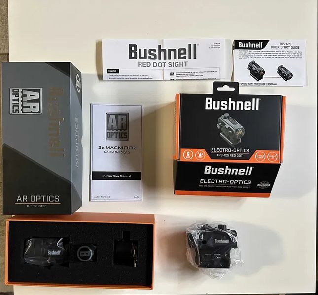 Комплект Коллиматор Bushnell Optics TRS125 3 МОА + Магнифер Bushnell Transition 3x24 00177 фото