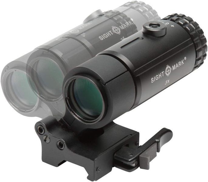 Магніфер  Sightmark T-3 Magnifier 3x швидкоз'ємний, сумісний з EOTech та Aimpoint 011124-13- фото