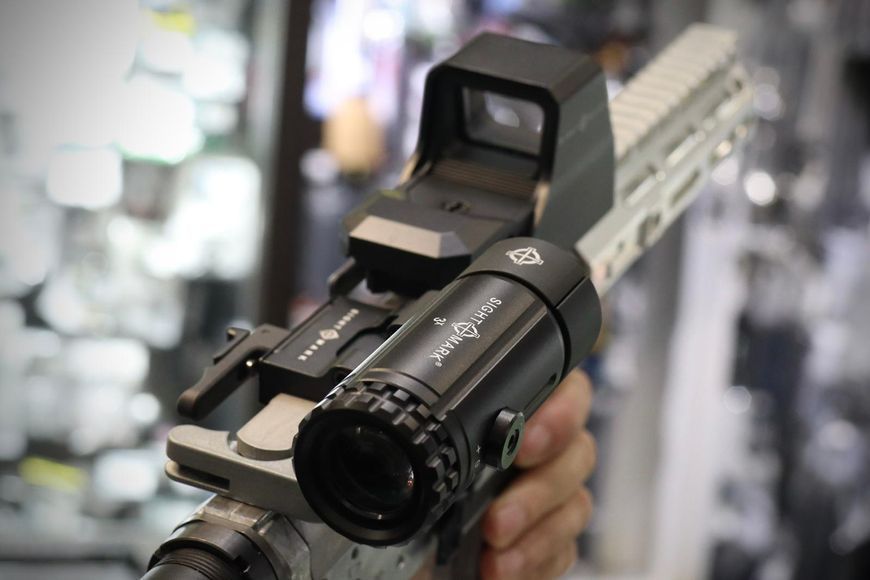 Магніфер  Sightmark T-3 Magnifier 3x швидкоз'ємний, сумісний з EOTech та Aimpoint 011124-13- фото