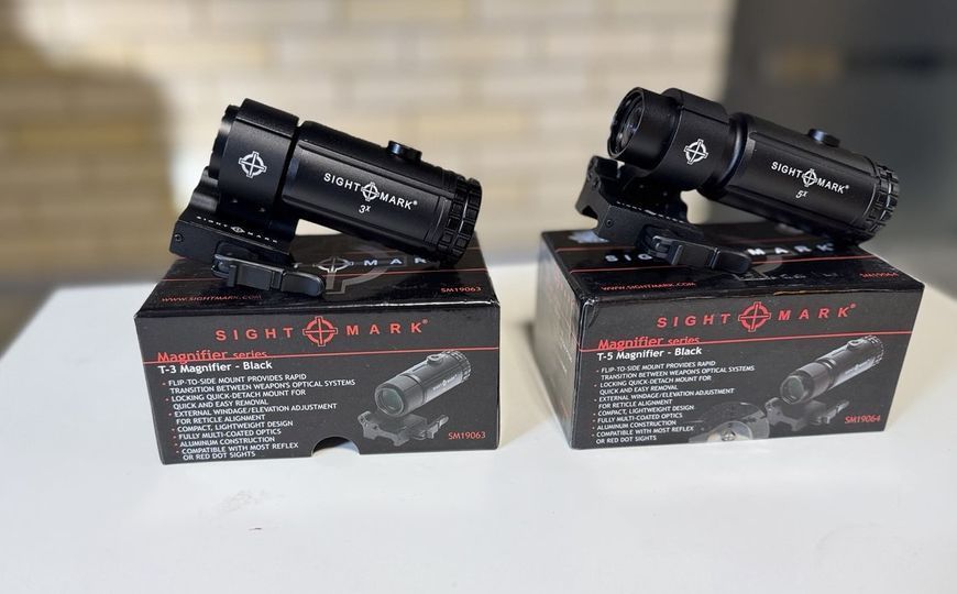 Магніфер Sightmark T-5 Magnifier 5x швидкоз'ємний, сумісний з EOTech та Aimpoint copy_011124-13- фото