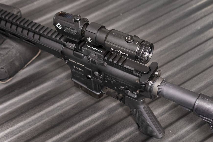 Магніфер Sightmark T-5 Magnifier 5x швидкоз'ємний, сумісний з EOTech та Aimpoint copy_011124-13- фото