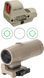 Комплект коллиматор + магнифер Holosun HS510C Green Dot & HM3X Combo FDE  93 фото 1