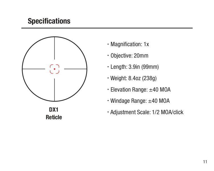 Приціл  призматичний Monstrum Marksman 1x20 Micro Prism Scope copy_copy_62 фото