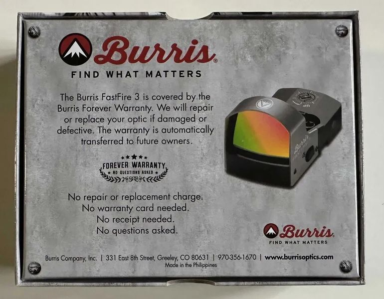 Приціл коліматорний Burris FastFire III 3 MOA для Glock, AR-15 12-031 фото