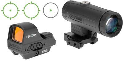 Комплект коліматор + магніфер Holosun HS510C Green Dot & HM3X Combo 94 фото