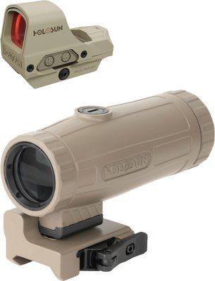Комплект коліматор + магніфер Holosun HS510C & HM3X Combo FDE 95 фото