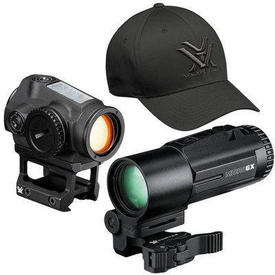 Комплект Коліматор Vortex SPARC Solar + Магніфер Vortex VMX-3T+Подарунок Кепка Vortex Men's Flexfit Cap 96 фото