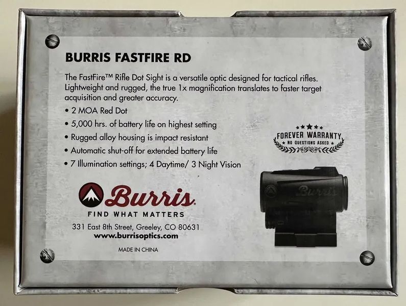 Приціл коліматорний Burris FastFire RD 2 MOA 000952 фото