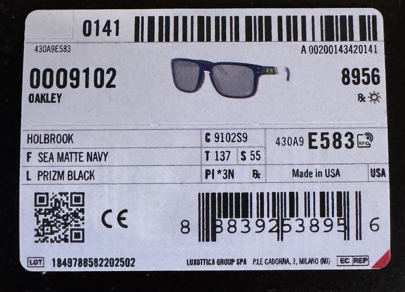 Окуляри сонцезахисні Oakley Holbrook Seattle Seahawks чорні з лінзами  Prizm Black 000972-2 фото