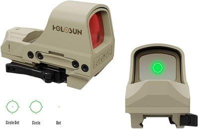 Приціл коліматорний HOLOSUN HS510C FDE Green Dot Зелена прицільна марка 104 фото