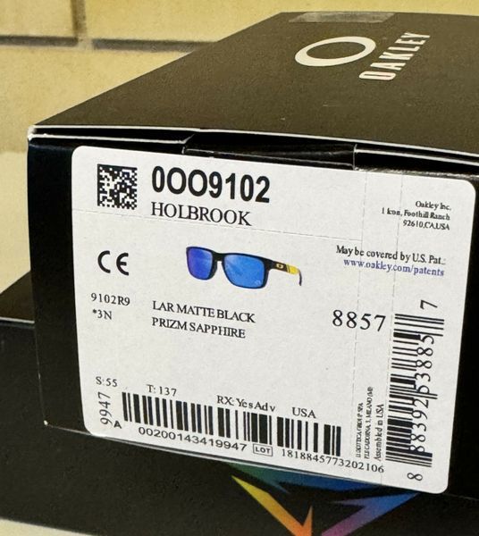Окуляри сонцезахисні Oakley Holbrook Los Angeles Rams, чорні з лінзами Prizm Sapphire Blue 00098-2 фото