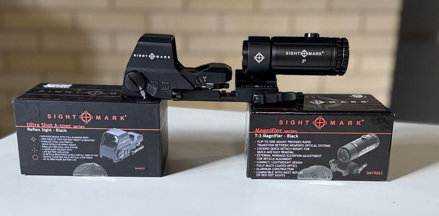 Комплект Коллиматор SightMark Ultra Shot R-Spec + Магнифер Sightmark T-3 011124-13 фото