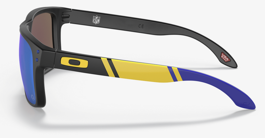 Окуляри сонцезахисні Oakley Holbrook Los Angeles Rams, чорні з лінзами Prizm Sapphire Blue 00098-2 фото