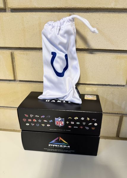 Окуляри сонцезахисні Oakley Holbrook Indianapolis Colts, чорні з лінзами Prizm Sapphire Blue 00098-3 фото