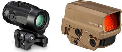 Комплект Голографічний приціл Vortex AMG UH-1&reg; GEN II+ Магніфер Vortex Micro3X Magnifier+ Подарунок кепка Vortex Комплект Голографический прицел Vortex AMG UH-1&reg; GEN II Tan + Магнифер Vortex Micro3X Magnifier фото