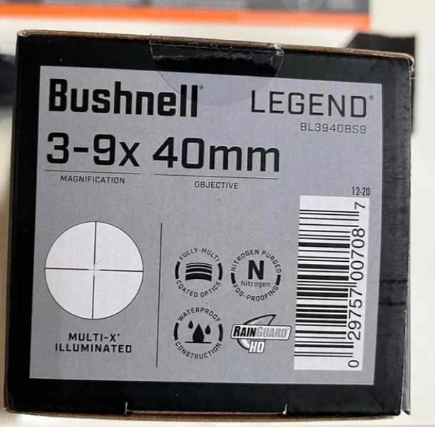 Приціл з підсвічуванням BUSHNELL LEGEND 3-9x40mm MULTI-X 00070 фото
