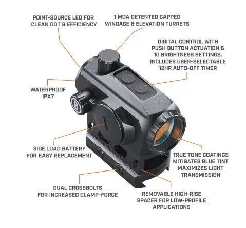 Прицел коллиматорный Bushnell Optics TRS125 1x25mm Red Dot 3 MOA 00077 фото
