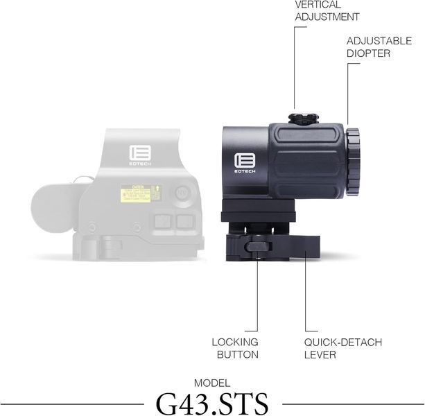 Збільшувач - Магніфер EOTech G43 Black 3х w/STS Mount (G43.STS 92-3 фото