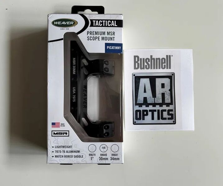 Кріплення для оптики Моноблок WEAVER PREMIUM MSR d - 30 мм; 1" 000195 фото