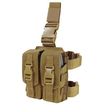 Стегновий підсумок під магазини CONDOR DROP LEG M4 MAG POUCH USA Койот 00027 фото