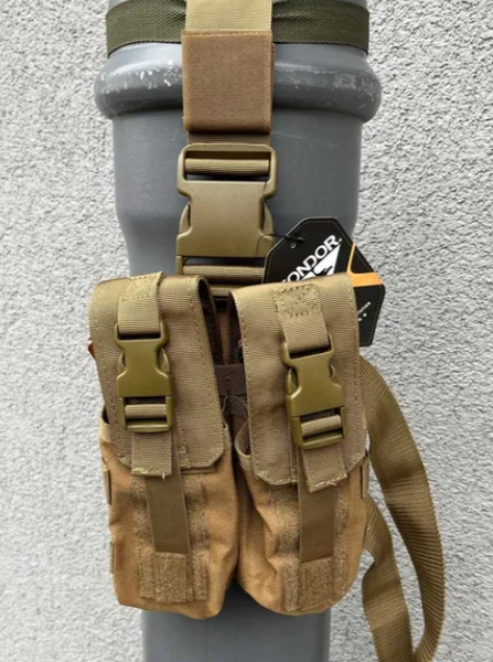 Стегновий підсумок під магазини CONDOR DROP LEG M4 MAG POUCH USA Койот 00027 фото