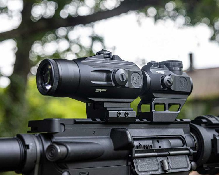 Комплект Коллиматор+ Магнифер Monstrum 1x20 Ghost Red Dot Sight and 3X Magnifier Set 62 фото