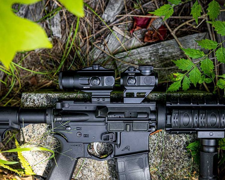 Комплект Коллиматор+ Магнифер Monstrum 1x20 Ghost Red Dot Sight and 3X Magnifier Set 62 фото