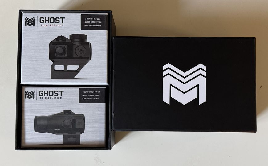 Комплект Коллиматор+ Магнифер Monstrum 1x20 Ghost Red Dot Sight and 3X Magnifier Set 62 фото