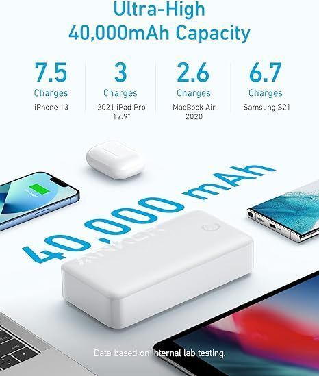 Повербанк Anker 347 Power Bank 40000mAh Білий 000301 фото