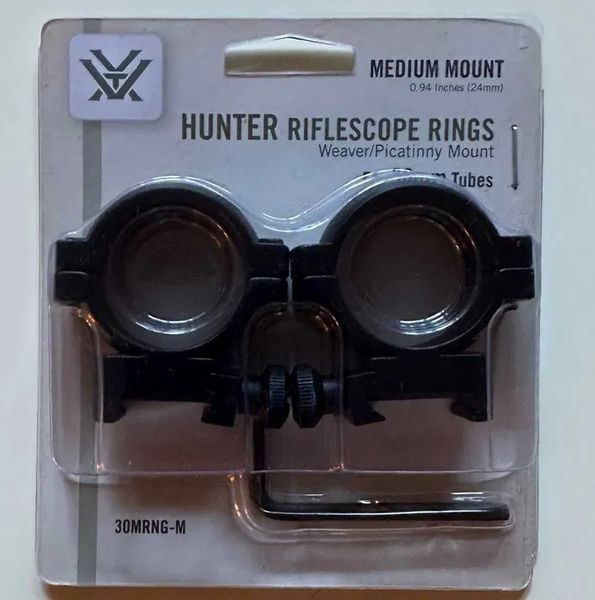 Кольца VORTEX HUNTER 30мм 2 Винта 30MRNG-M Средние Матовые 00095 фото