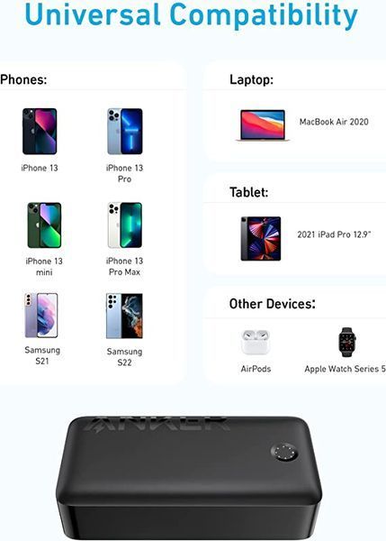 Повербанк Anker 347 Power Bank 40000mAh Черный 00030 фото