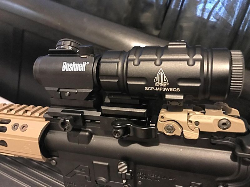 Комплект Коліматор Bushnell Optics TRS-25 + Магніфер Leapers UTG 3X25 67 фото