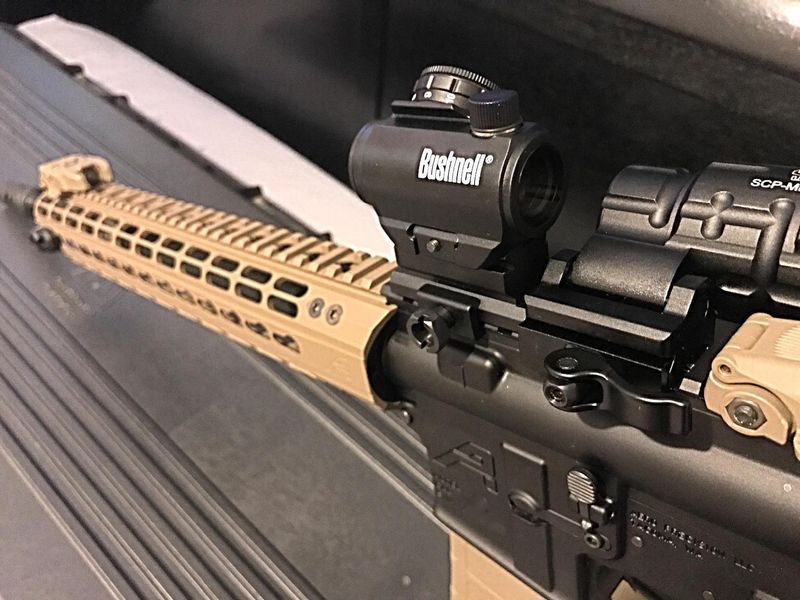 Комплект Коліматор Bushnell Optics TRS-25 + Магніфер Leapers UTG 3X25 67 фото