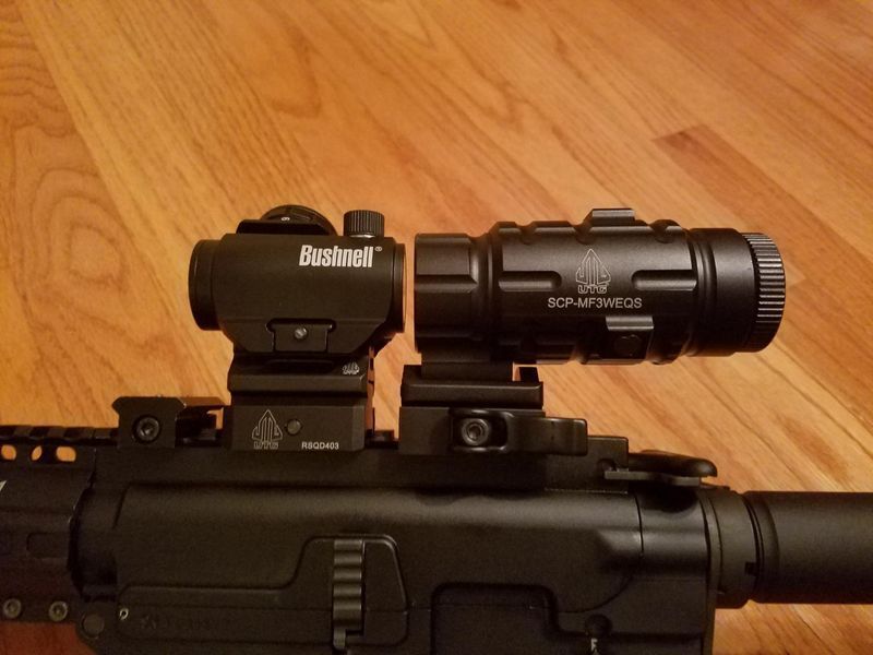 Комплект Коліматор Bushnell Optics TRS125 3 МОА + Магніфер Leapers UTG 3X25 68 фото