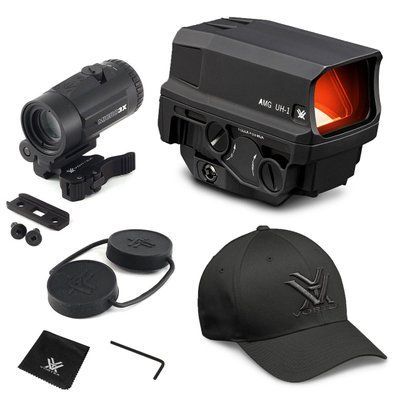 Комплект Голографічний приціл Vortex AMG UH-1&reg; GEN II+ Магніфер Vortex Micro3X Magnifier+ Подарунок кепка Vortex copy__96 фото