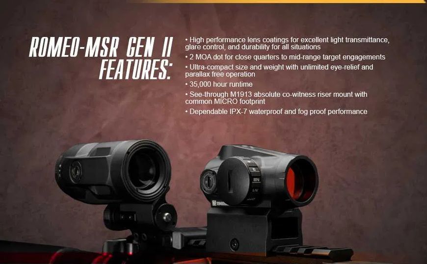 Комплект коллиматор SIG SAUER Romeo-MSR Gen II + JULIET3 Magnifier Combo Kit 000975 фото