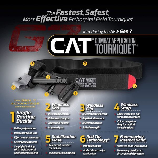 Турникет CAT Gen 7 North American Rescue Оригінал зі США 00058 фото