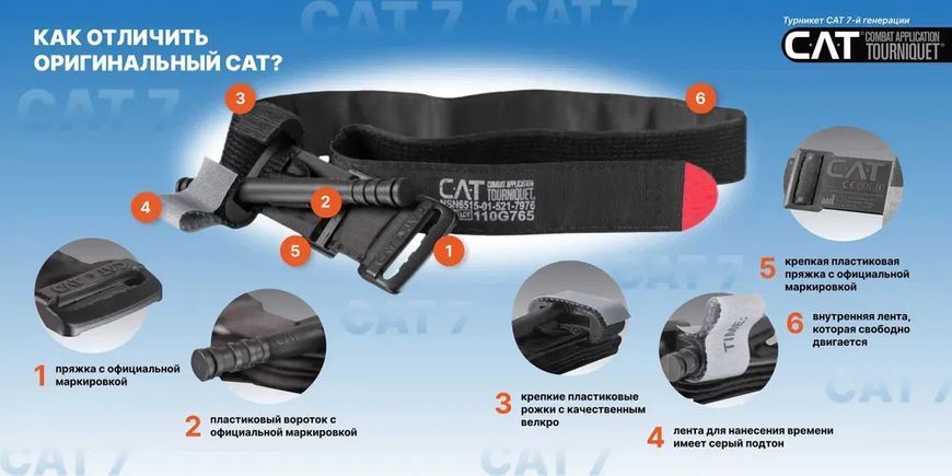 Турникет CAT Gen 7 North American Rescue Оригінал зі США 00058 фото