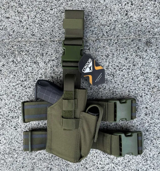 Кобура на стегно Condor Tactical Leg Holster USA Олива 000111 фото