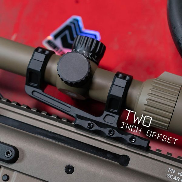 Крепление для прицелов Monstrum Ultralight Razorclaw диаметр 1" дюйм со смещением 2" (длинный офсет) ZS111 6-005 фото