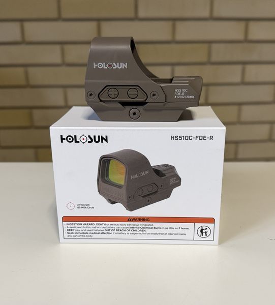 Прицел коллиматорный HOLOSUN HS510C 2 MOA FDE 002002 фото