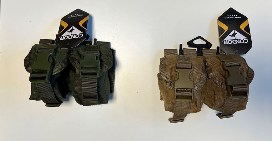 Підсумок для 2-х гранат Condor Double Frag Grenade Койот 00124 фото