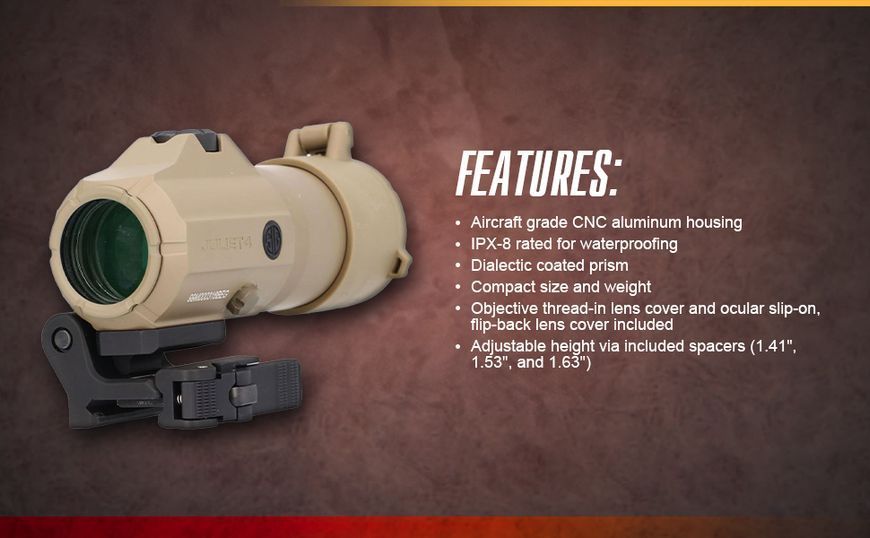 Магнифер Увеличитель Sig Sauer JULIET4 4-х кратный TAN 011124-8-3 фото