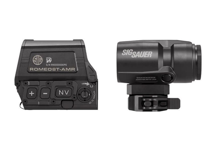 Комплект SIG SAUER ROMEO8T-AMR&trade; COMBO KIT коліматор ROMEO8T-AMR&trade;   + Магніфер JULIET3T-AMR&trade; MAGNIFIER 0009691-1 фото